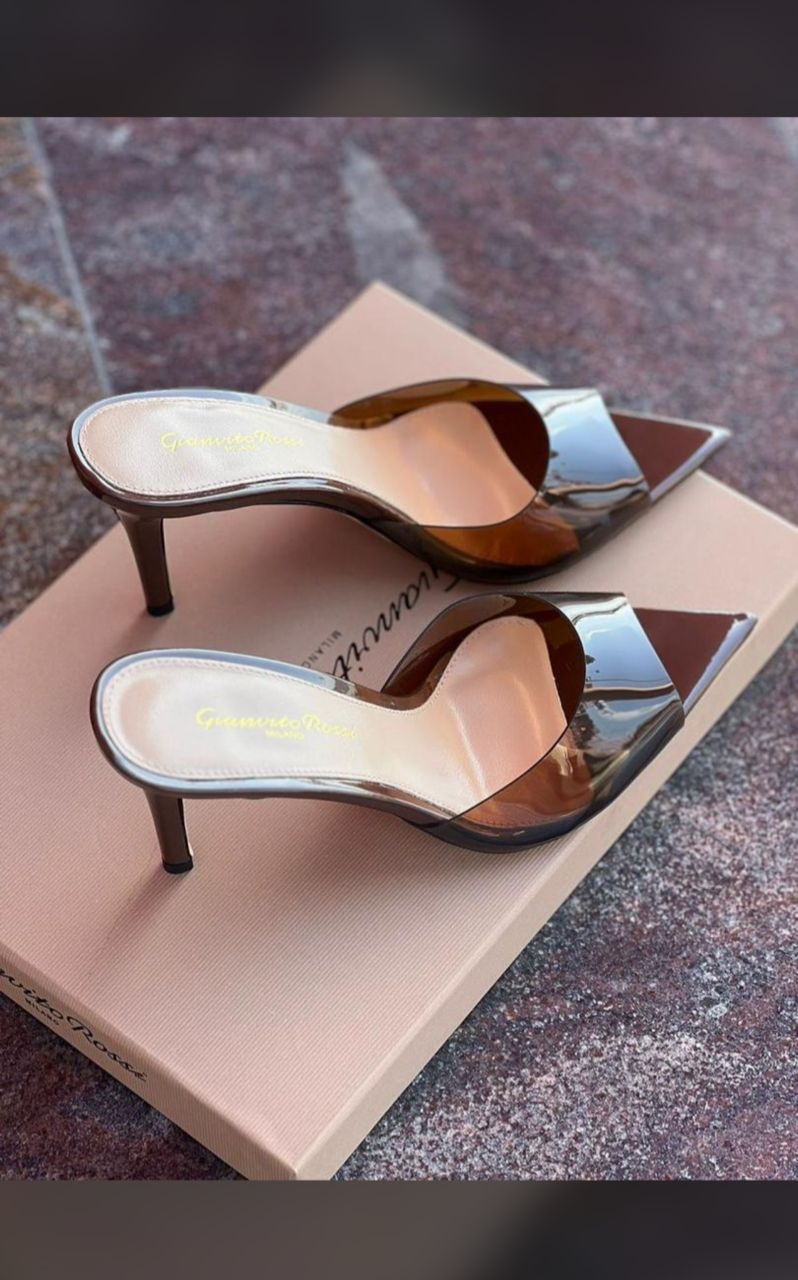 Gianvito Rossi Transparent PVC Mule Heels